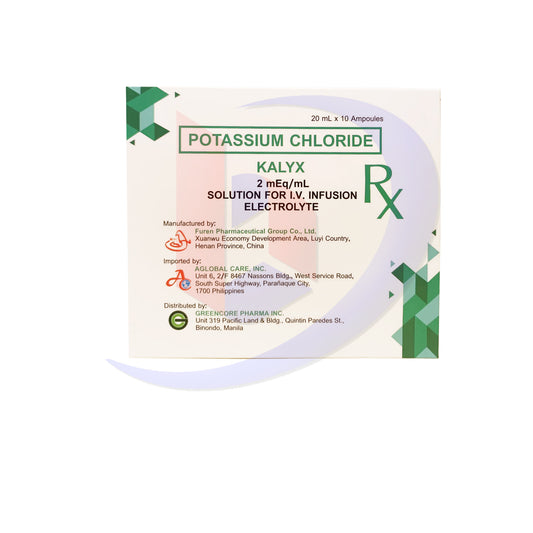 Potassium Chloride (Kalyx) 2mEq/ml Solution for I.V Infusion 20ml x 5 Ampoules
