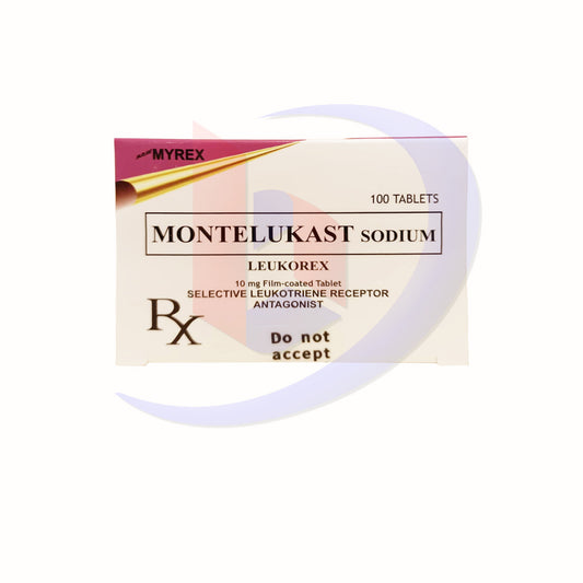Montelukast Sodium (Leukorest) 10mg Film Coated Tablet 100's