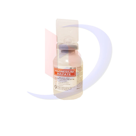 Magnesium Sulfate (Euromed) 250mg/ml (25%) Solution for Injection I.M/I.V 1's