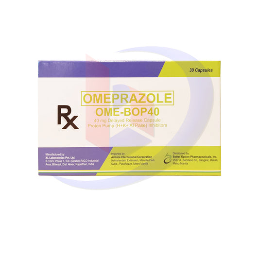 Omeprazole (Ome Bop 40) 40mg Delayed Release Capsule 30's