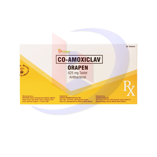 Co Amoxiclav (Orapen) 625mg Antibacterial Tablet 20's