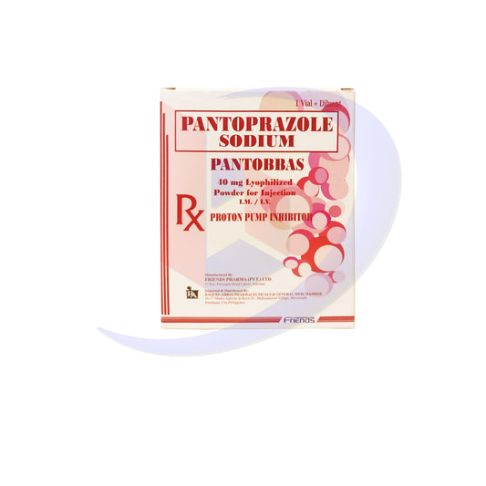 Pantoprazole Sodium (Pantobbas) 40mg Lyophilized Powder for Injection I.M/I.V Vial 1's
