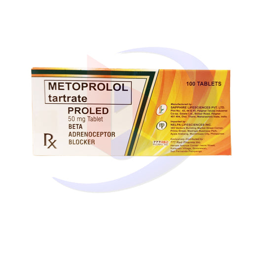 Metoprolol Tartate (Proled) 50mg Tablet 100's