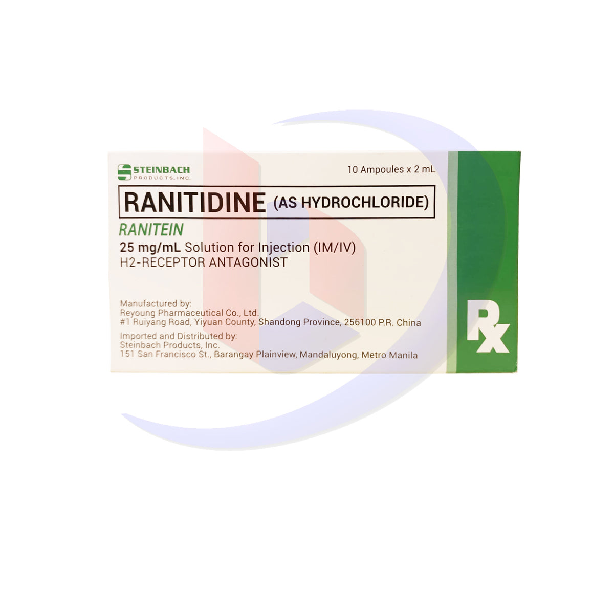 Rancus Ranitidine Ranitidine as Hydrochloride (Ranitein) 25mg/ml Solution for Injection ...