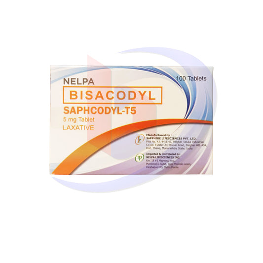 Bisacodyl (Saphcodyl T5) 5mg Laxative Tablet 100's