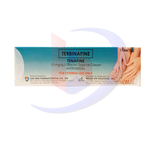 Terbinafine (Tenafine) 10mg/g (1% w/w) Topical Anifungal Cream 1 Tube 15g