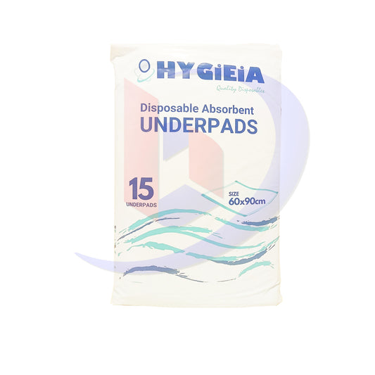 Disposable Absorbent Underpads (Hygieia) Size 60 x 90cm Underpads 10's