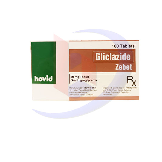 Gliclazide (Zebet) 80mg Tablet 100's