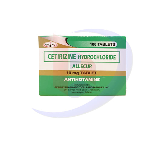 Cetirizine Hydrochloride (Allecur) 10mg Tablet 100's