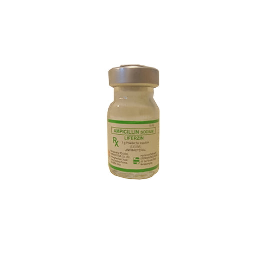 Ampicillin Sodium (Liferzin) 1g Powder for Injection I.V/I.M Vials 10's
