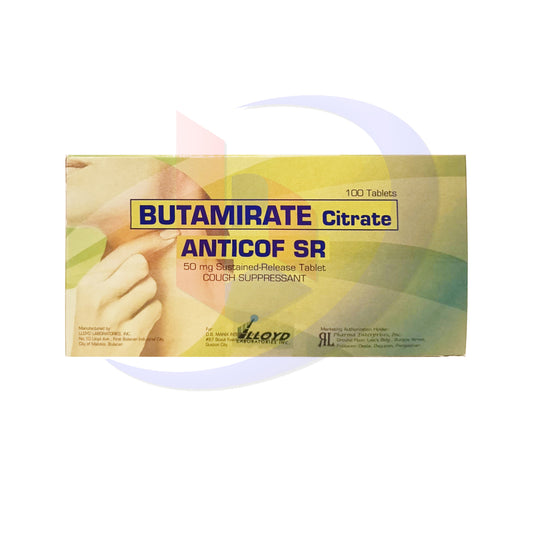 Butamirate Citrate (Anticof SR) 50mg Sustained Release Tablet 100's