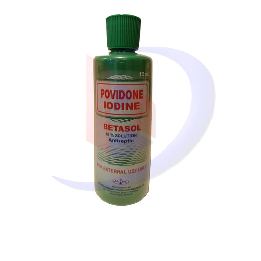 Povidone Iodine (Betasol) 10% Solution Antiseptic Piece 1's 120ml