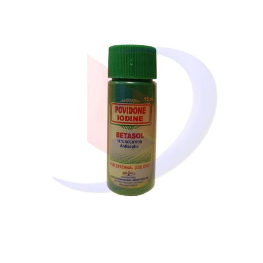 Povidone Iodine (Betasol) 10% Solution Antiseptic Piece 1's 15ml