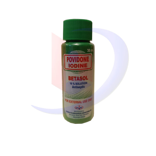 Povidone Iodine (Betasol) 10% Solution Antiseptic Piece 1's 30ml