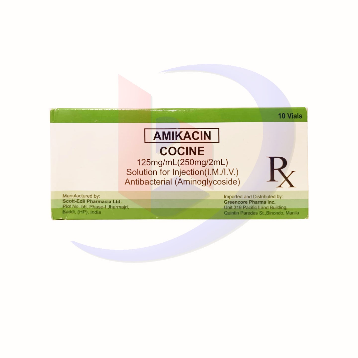 Amikacin (Cocine) 125mg/ml (250mg/2ml) Solution for Injection (I.M / I.V) Vial 1's