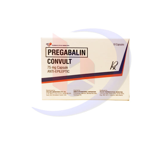 Pregabalin (Convult) 75mg Anti Epileptic Capsule 10's