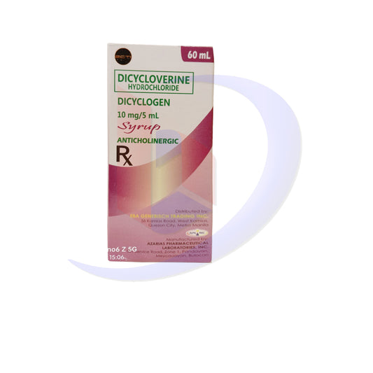 Dicycloverine Hydrochloride (Dicyclogen) 10mg/5ml Syrup 60ml