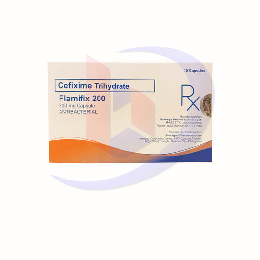 Cefixime Trihydrate (Flamifix 200) 200mg Antibacterial Capsule 10's