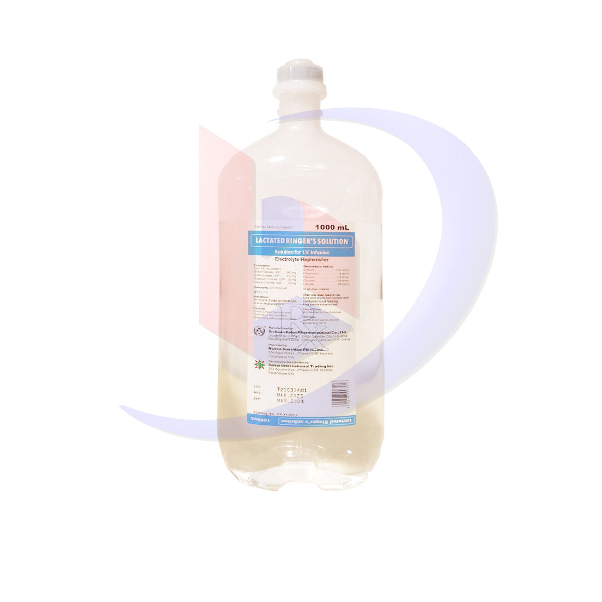 Ringersolution Dextrose in Lactated Ringers Solution (Nir D5LR Blue) (Sajar) 5% Solut ...