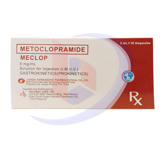 Metoclopromide (Meclop) 5mg/ml Solution for Injection I.M/I.V 2ml x Ampoule 10's