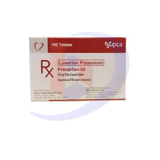 Losartan Potassium (Presartan 50) 50mg Tablet 100's