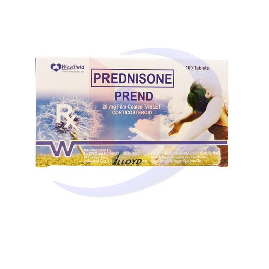 Prednisone (Prend) 20mg Film Coated Tablet 100's