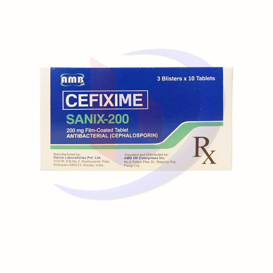 Cefixime (Sanix 200) 200mg Film Coated Tablet 30's