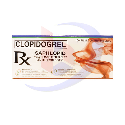 Clopidogrel (Saphlopid) 75mg Tablet 100's