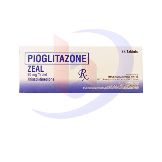 Pioglitazone (Zeal) 30mg Thiazolidinedione Tablet 28's