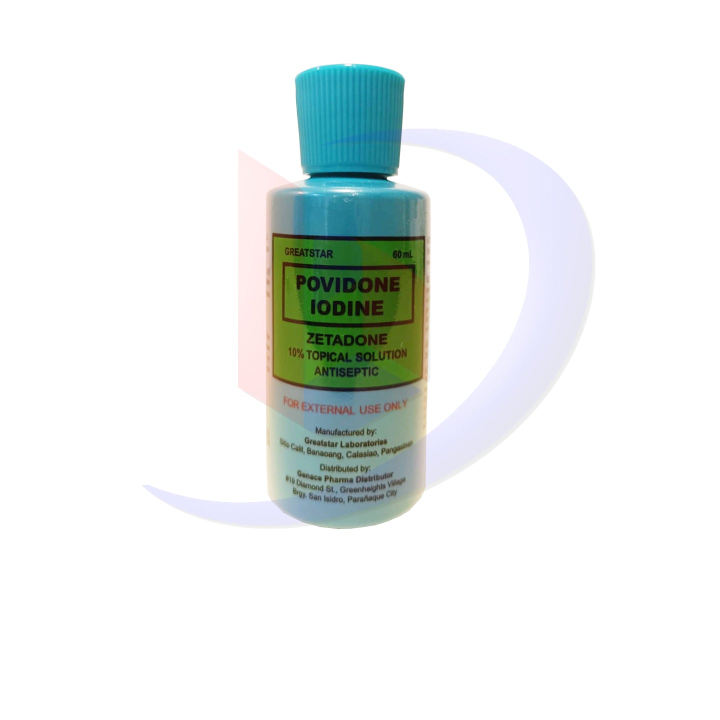 Povidone Iodine (Zetadone) 10% Solution Antiseptic Piece 1's 60m